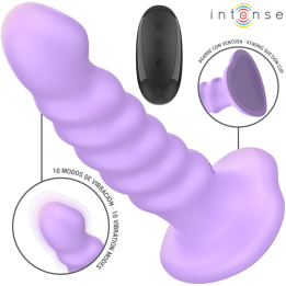 Brenda Vibrator Grösse M Spiralendesign 10 Vibrationen Lila mit Fernbedienung von Intense Fun | Fesselliebe.de