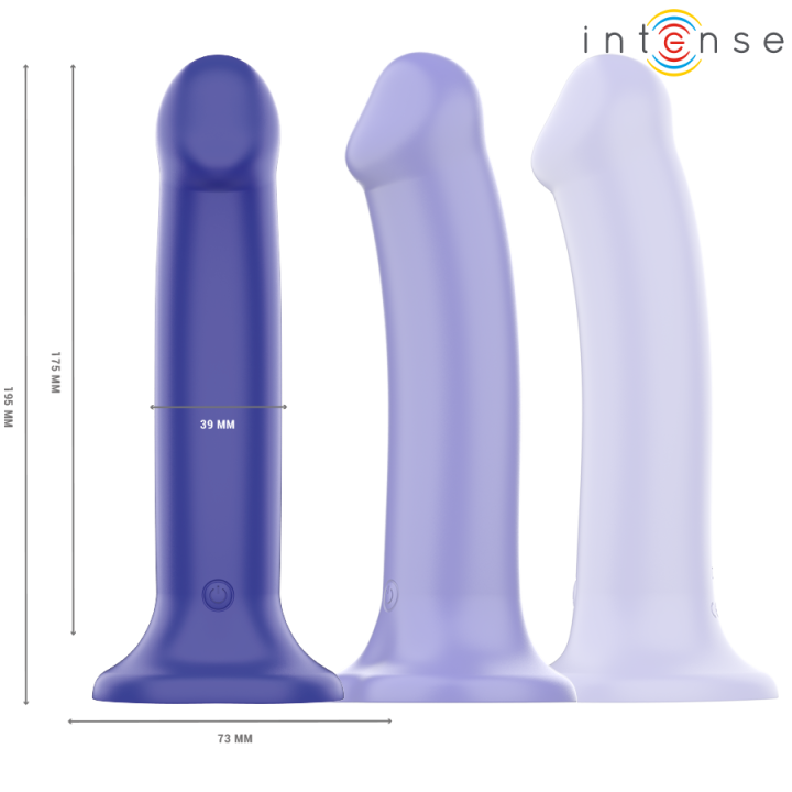 Victoria Vibrator mit Saugnapf 10 Vibrationen Dunkelblau mit Fernbedienung von Intense Fun | Fesselliebe.de
