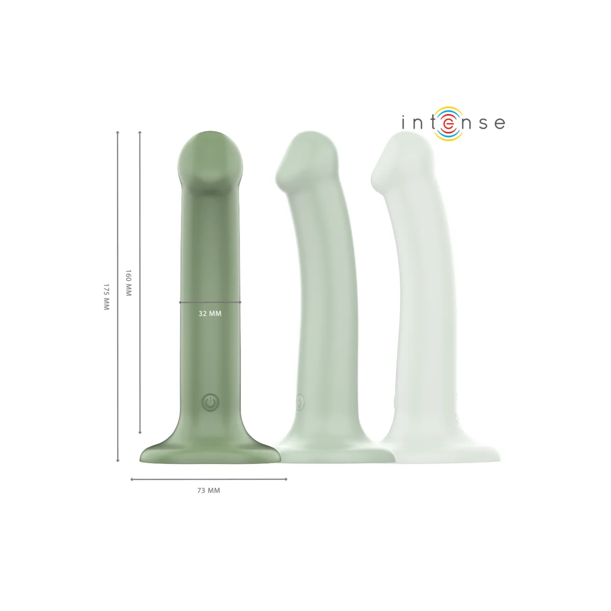 Becca Vibrator mit Saugnapf 10 Vibrationen Grüne mit Fernbedienung von Intense Fun | Fesselliebe.de