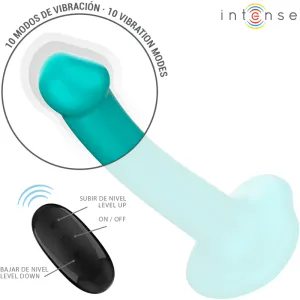 Katie Vibrator mit Saugnäpfen 10 Vibrationen Blau mit Fernbedienung von Intense Fun