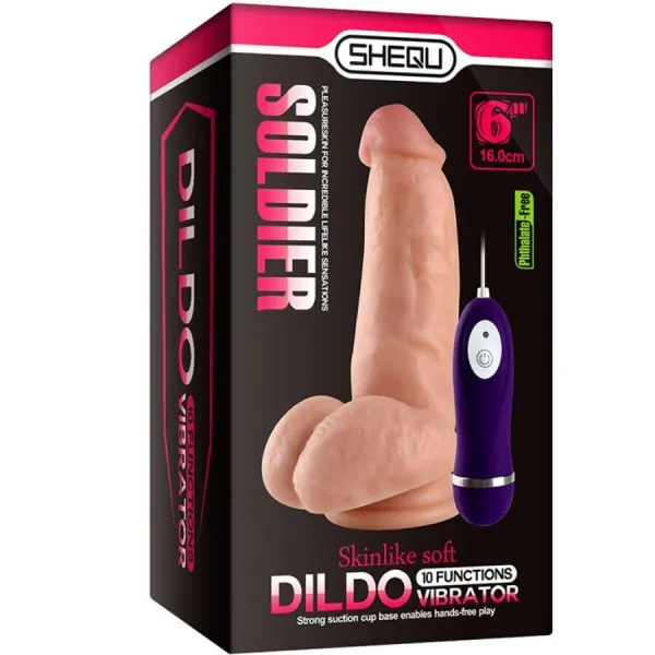 Soldier Vibrator Dildo mit Fernbedienung 16 cm von Shequ | Fesselliebe.de