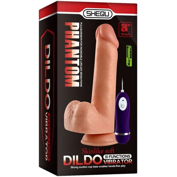 Phantom Vibrierender Dildo mit Fernbedienung 20 cm von Shequ | Fesselliebe.de