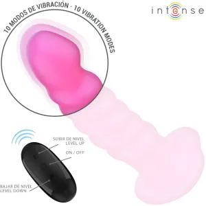 Cindy Vibrator Grösse L Spiralendesign 10 Vibrationen Rosa mit Fernbedienung von Intense Fun