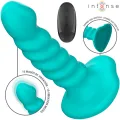 Buffy Vibrator Grösse S Spirale Design 10 Vibrationen Blau mit Fernbedienung von Intense Fun