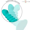 Buffy Vibrator Grösse S Spirale Design 10 Vibrationen Blau mit Fernbedienung von Intense Fun
