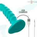 Buffy Vibrator Grösse S Spirale Design 10 Vibrationen Blau mit Fernbedienung von Intense Fun