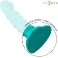 Buffy Vibrator Grösse S Spirale Design 10 Vibrationen Blau mit Fernbedienung von Intense Fun