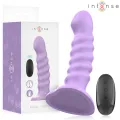 Brenda Vibrator Grösse M Spiralendesign 10 Vibrationen Lila mit Fernbedienung von Intense Fun