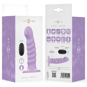 Brenda Vibrator Grösse M Spiralendesign 10 Vibrationen Lila mit Fernbedienung von Intense Fun
