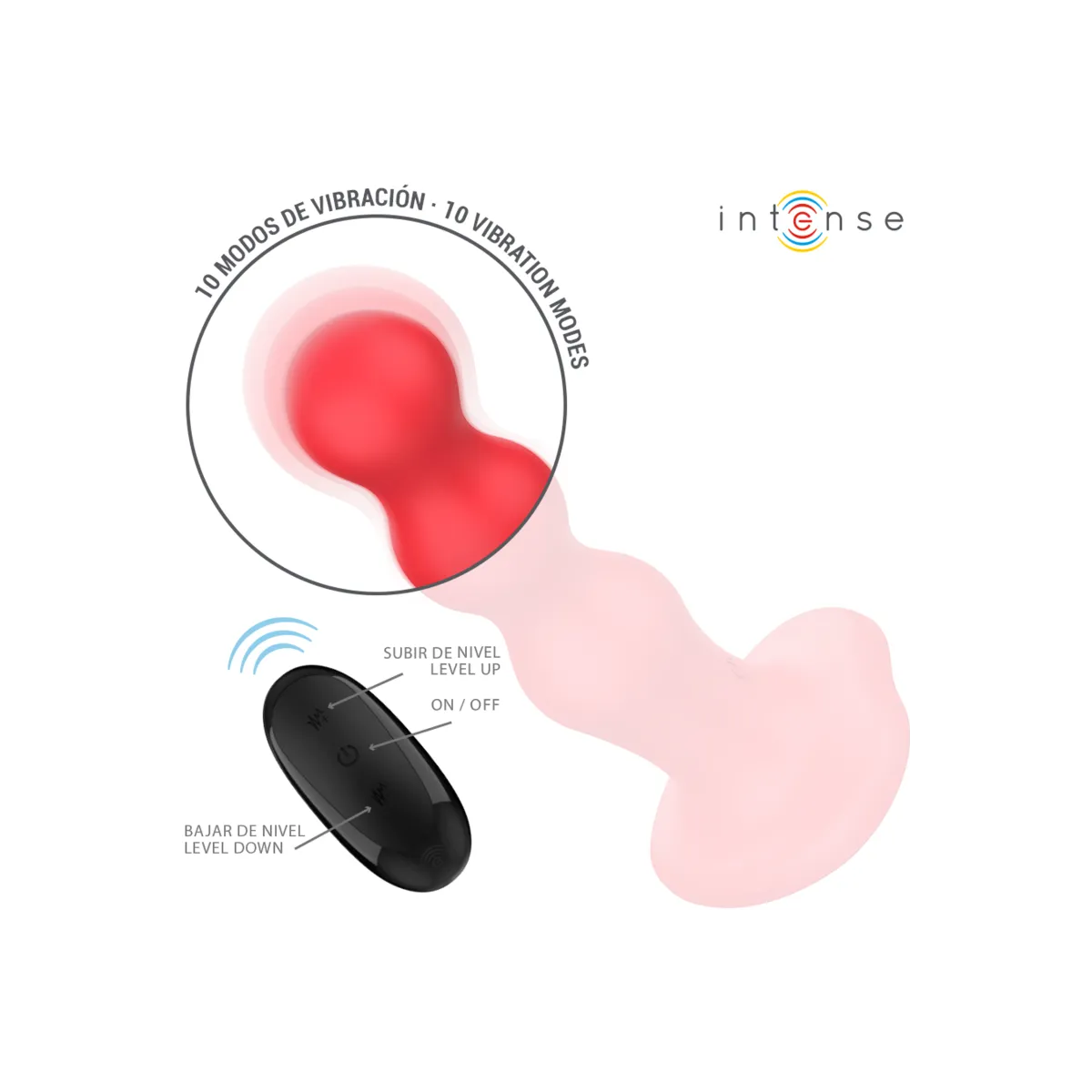 Cody Vibrator mit Saugnäpfen Rote mit Fernbedienung von Intense Fun | Fesselliebe.de