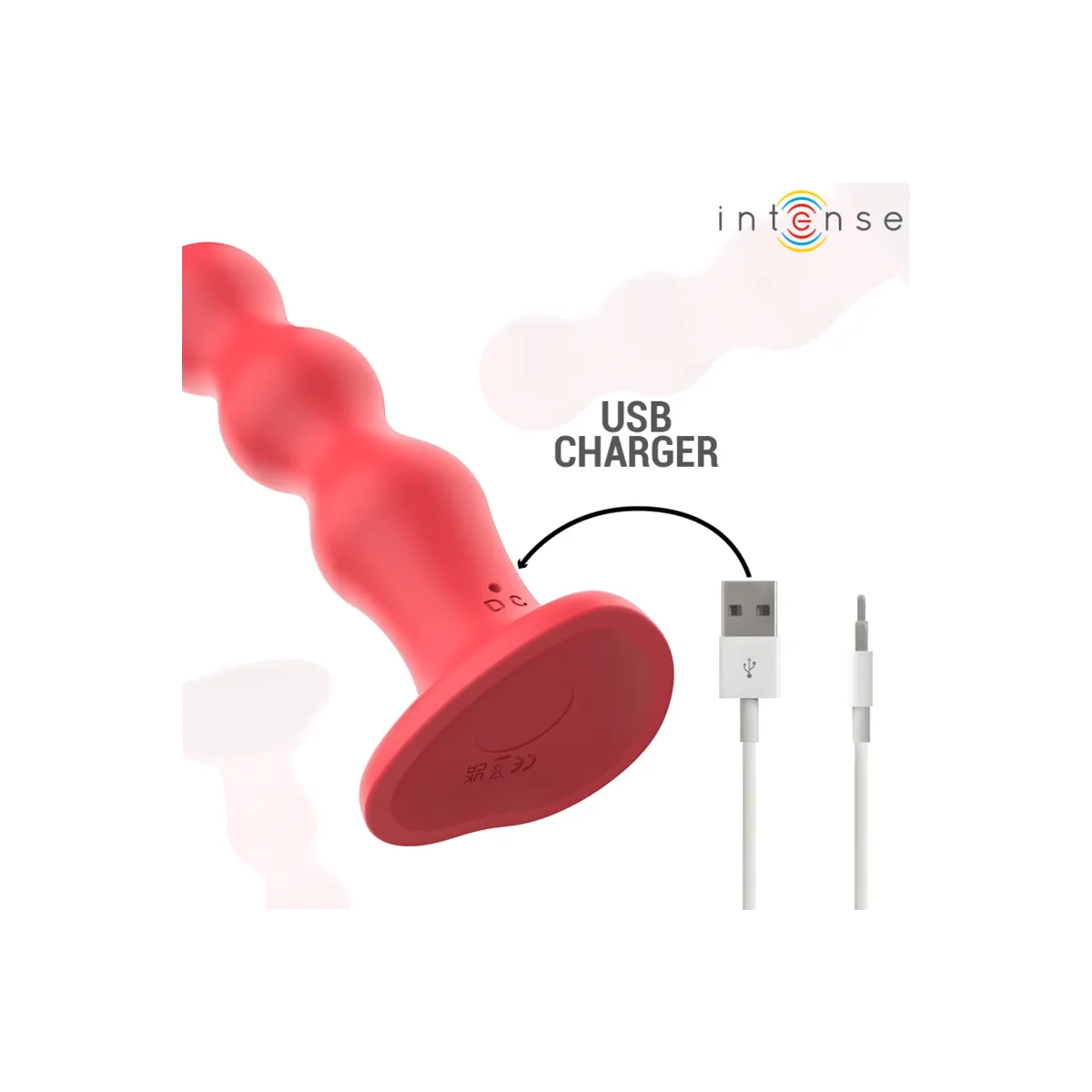 Cody Vibrator mit Saugnäpfen Rote mit Fernbedienung von Intense Fun | Fesselliebe.de