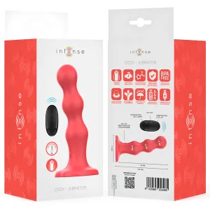Cody Vibrator mit Saugnäpfen Rote mit Fernbedienung von Intense Fun