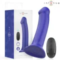 Victoria Vibrator mit Saugnapf 10 Vibrationen Dunkelblau mit Fernbedienung von Intense Fun