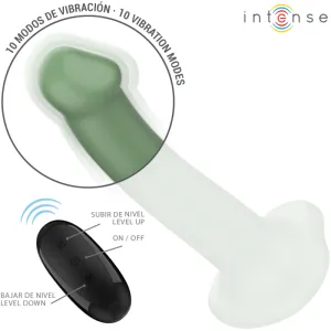 Becca Vibrator mit Saugnapf 10 Vibrationen Grüne mit Fernbedienung von Intense Fun