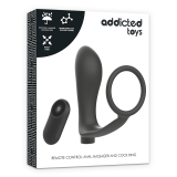 Penisring mit Fernbedienung Analplug Schwarz wiederaufladbar von Addicted Toys | Fesselliebe.de