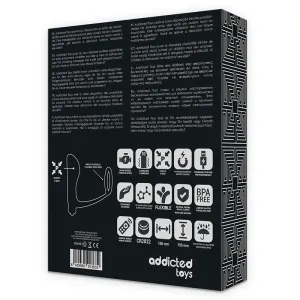 Penisring mit Fernbedienung Analplug Schwarz wiederaufladbar von Addicted Toys