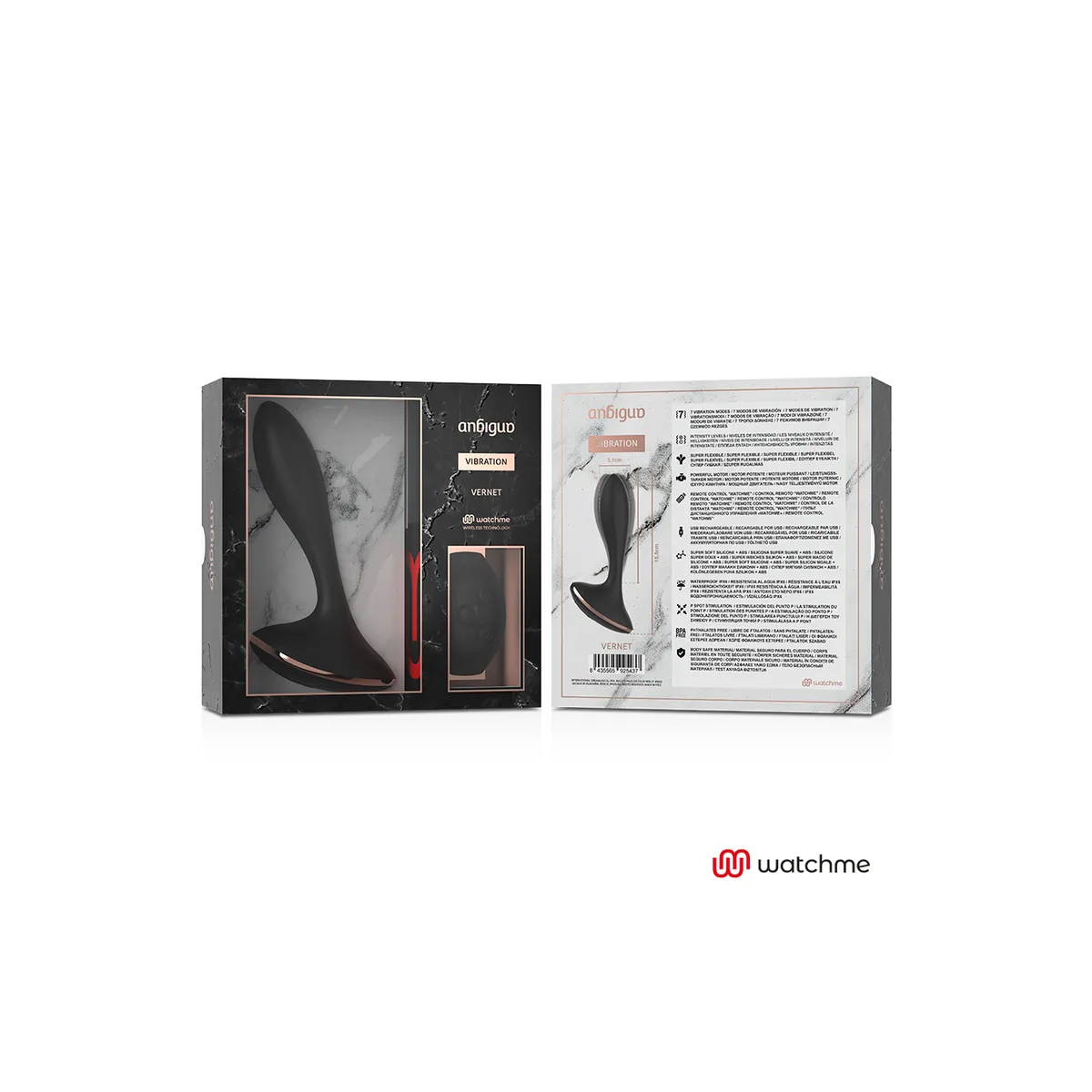 Watchme Vibrator mit Fernbedienung Analstecker Vernet von anbiguo | Fesselliebe.de