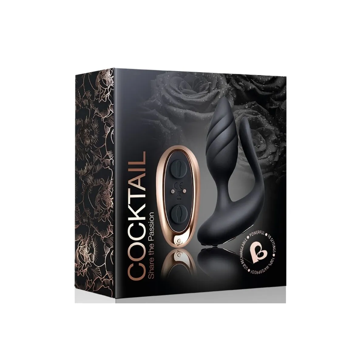 Cocktail Plug mit Fernbedienung - Schwarz von Rocks-Off | Fesselliebe.de