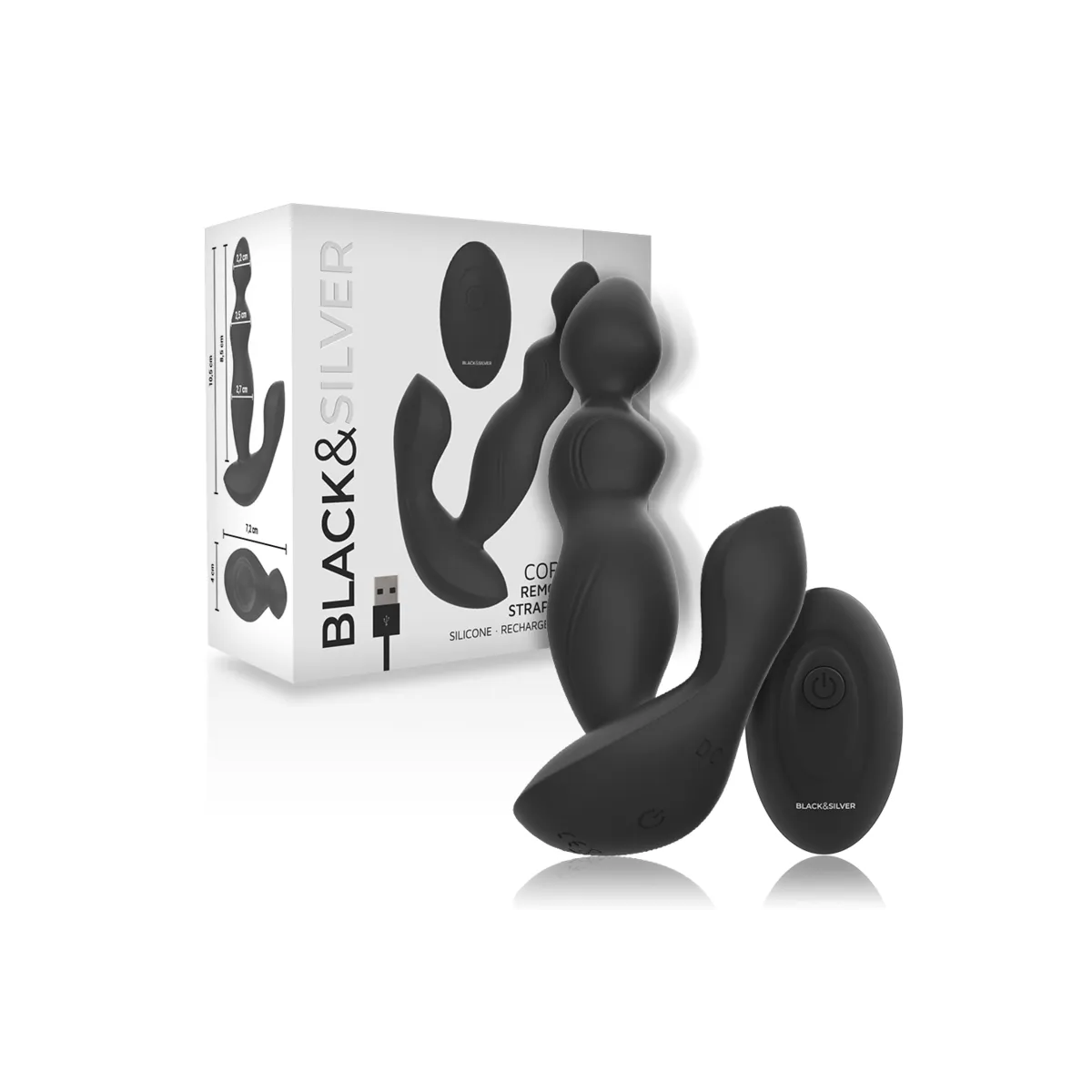 Cora Anal Plug Silikon mit Fernbedienung von Black&Silver | Fesselliebe.de