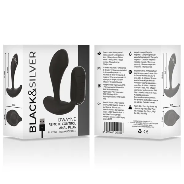 Dwayne Anal Plug Silikon mit Fernbedienung von Black&Silver | Fesselliebe.de