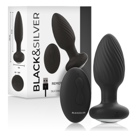 Wells Plug Silikon Anal Rotator mit Fernbedienung von Black&Silver | Fesselliebe.de