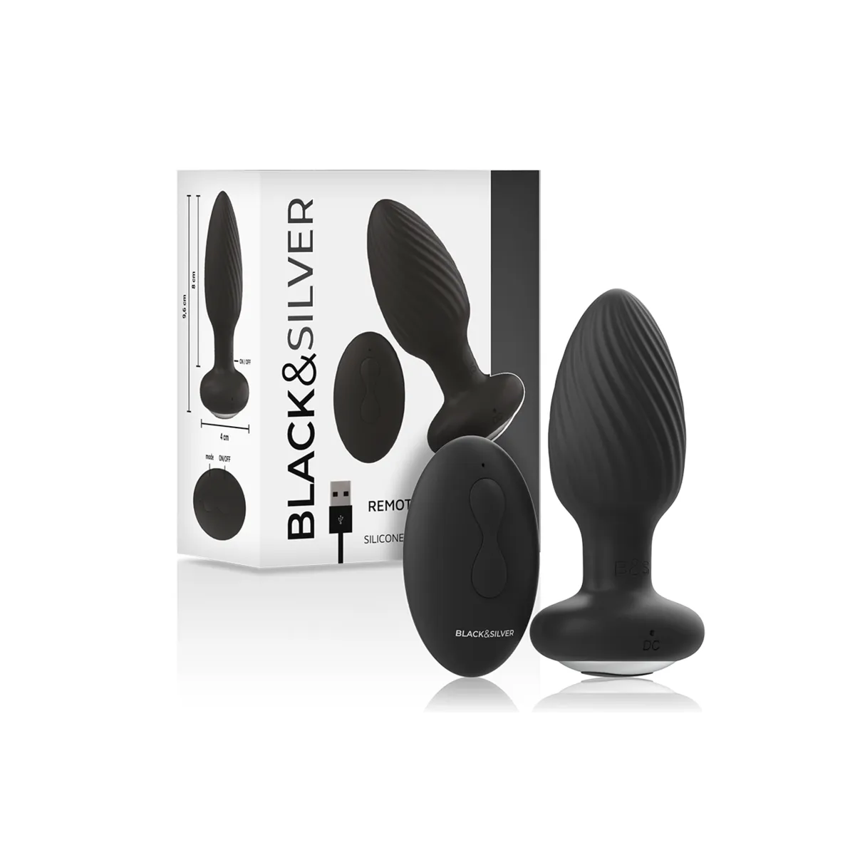 Wells Plug Silikon Anal Rotator mit Fernbedienung von Black&Silver | Fesselliebe.de