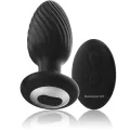 Wells Plug Silikon Anal Rotator mit Fernbedienung von Black&Silver