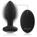 Wells Plug Silikon Anal Rotator mit Fernbedienung von Black&Silver