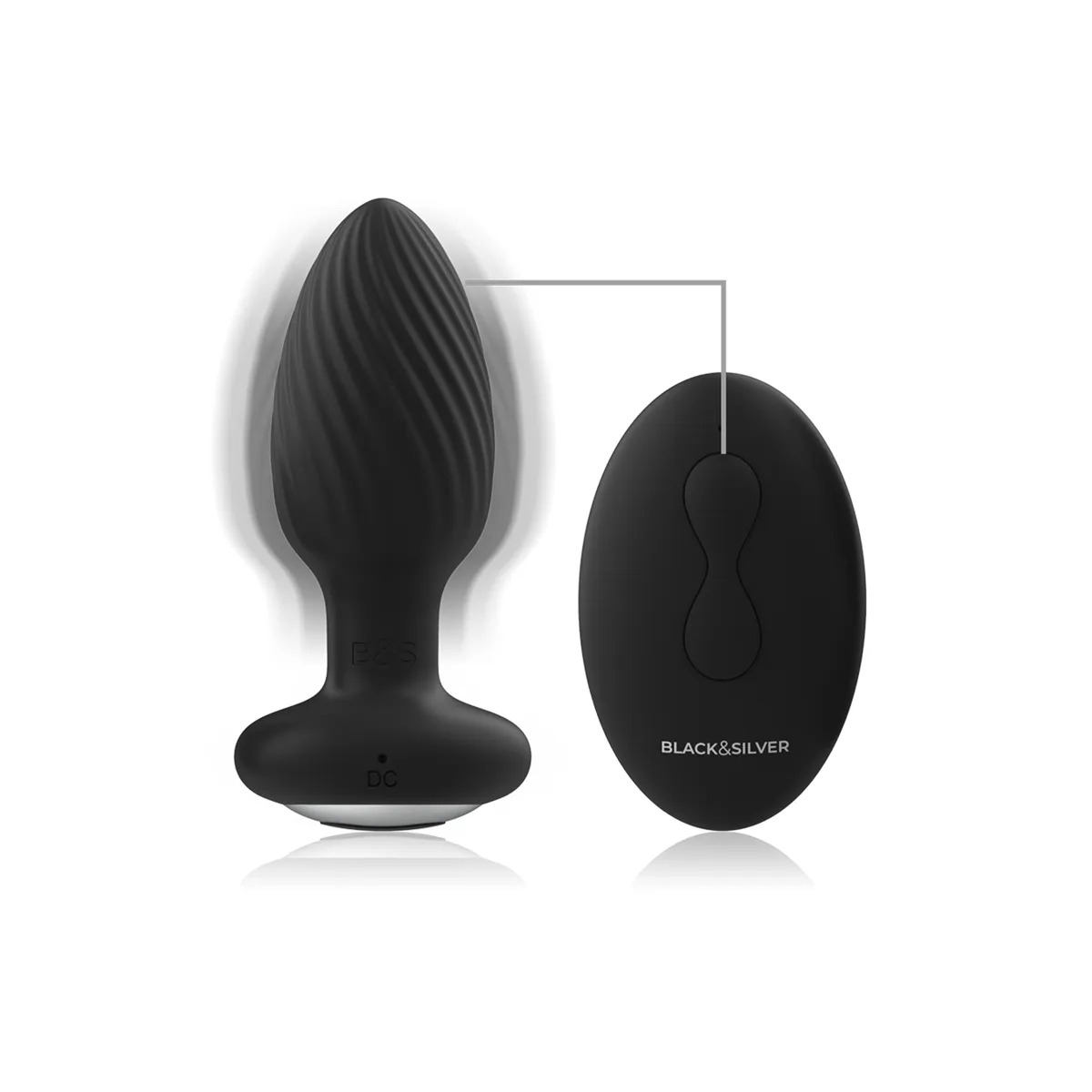 Wells Plug Silikon Anal Rotator mit Fernbedienung von Black&Silver | Fesselliebe.de