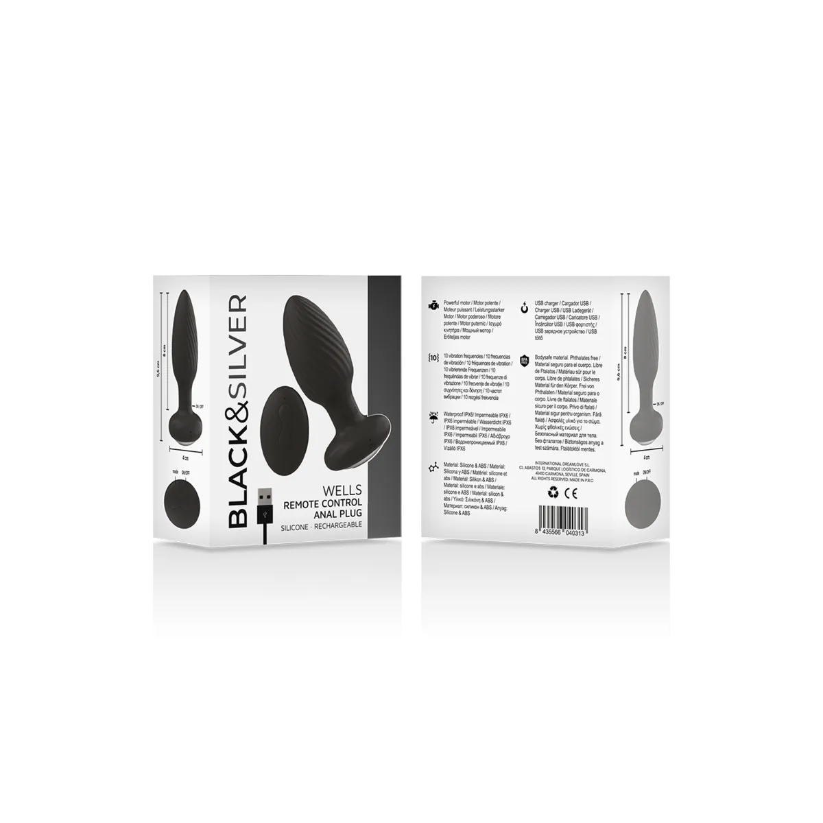 Wells Plug Silikon Anal Rotator mit Fernbedienung von Black&Silver | Fesselliebe.de