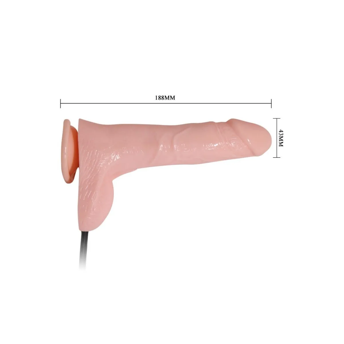 Realistischer Vibrierender und aufblasbarer Dildo 18,8 cm von Baile | Fesselliebe.de