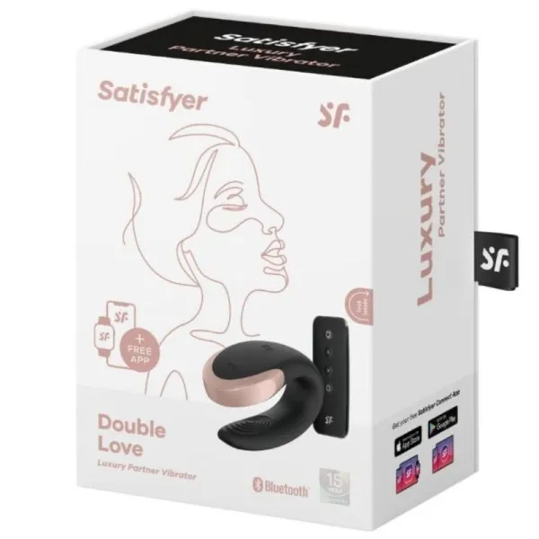 Double Love Luxury Partner Vibrator Schwarz von Satisfyer Partner | Fesselliebe.de