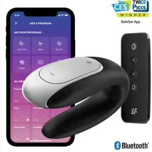 Double Fun Partner Vibrator Schwarz von Satisfyer Connect | Fesselliebe.de