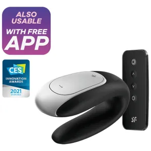 Double Fun Partner Vibrator Schwarz von Satisfyer Connect