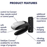 Double Fun Partner Vibrator Schwarz von Satisfyer Connect | Fesselliebe.de