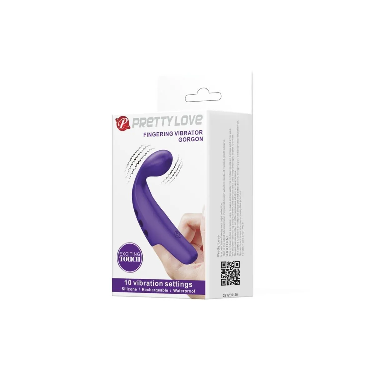 Gorgon Purple wiederaufladbarer Fingervibrator von Pretty Love Smart | Fesselliebe.de