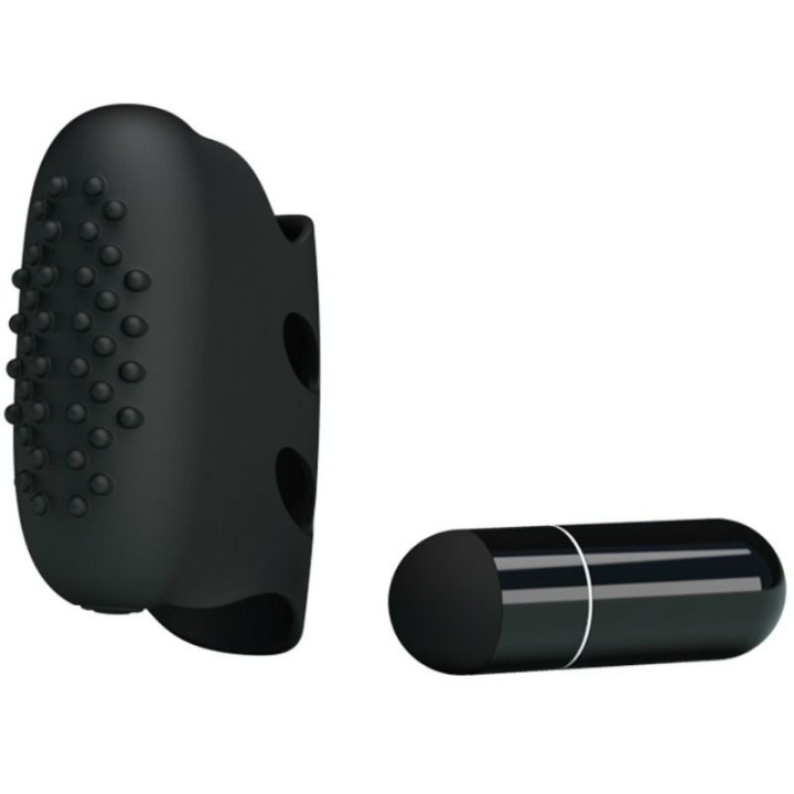 Flirtation Steward Schwarzer Vibrations-Fingerhut von Pretty Love Flirtation | Fesselliebe.de