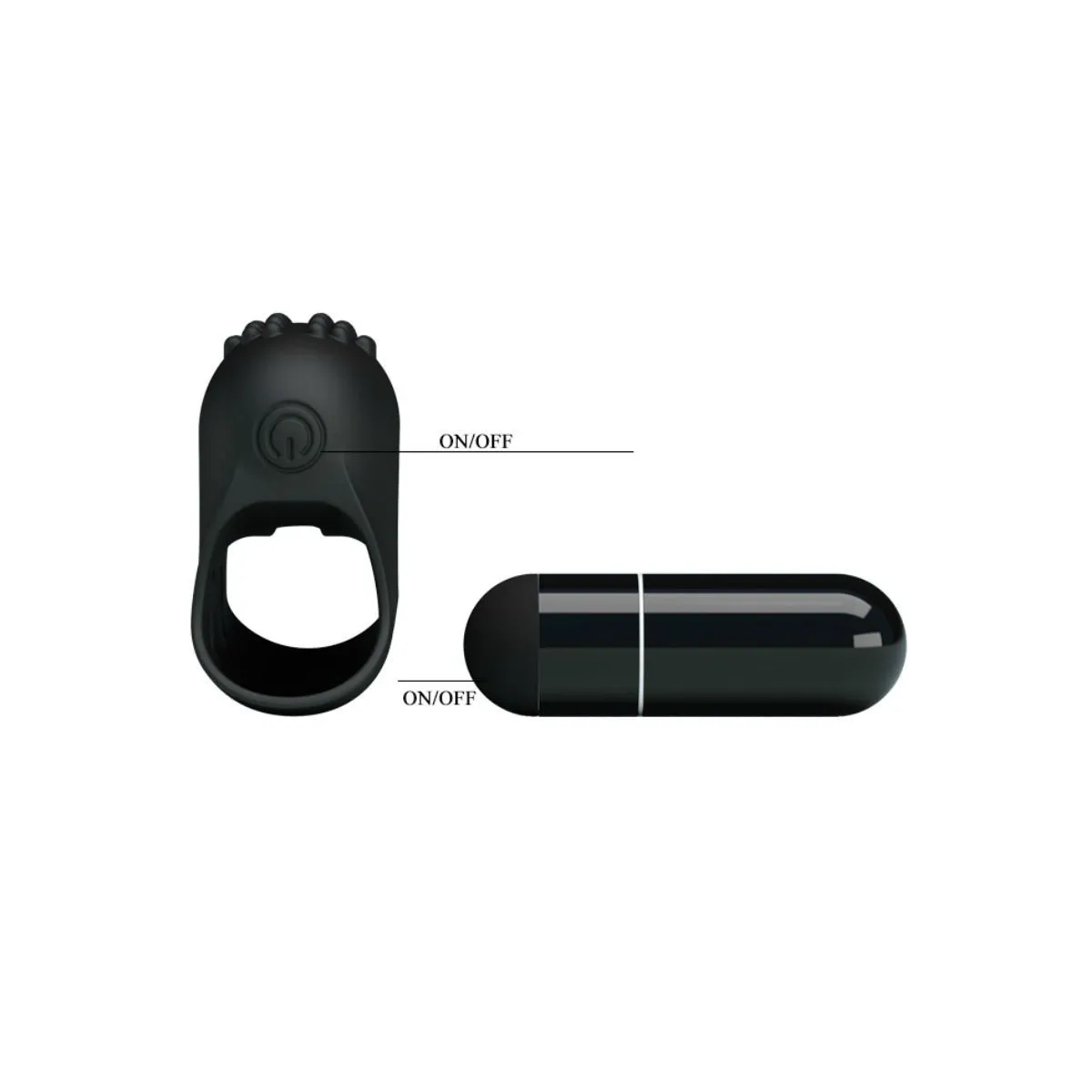 Flirtation Steward Schwarzer Vibrations-Fingerhut von Pretty Love Flirtation | Fesselliebe.de