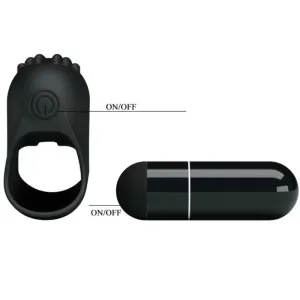 Flirtation Steward Schwarzer Vibrations-Fingerhut von Pretty Love Flirtation