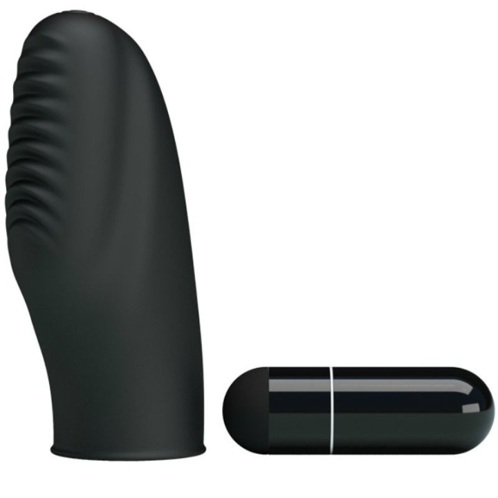 Flirtation Stanford Schwarzer Vibrationsfingerhülle von Pretty Love Flirtation | Fesselliebe.de