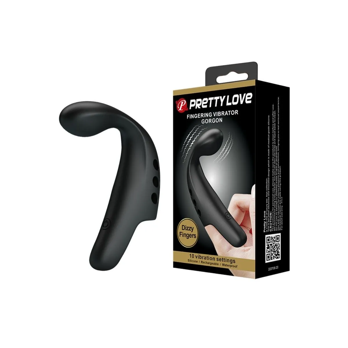 Schwarzer Gorgon-Vibrator-Futsch von Pretty Love Flirtation | Fesselliebe.de