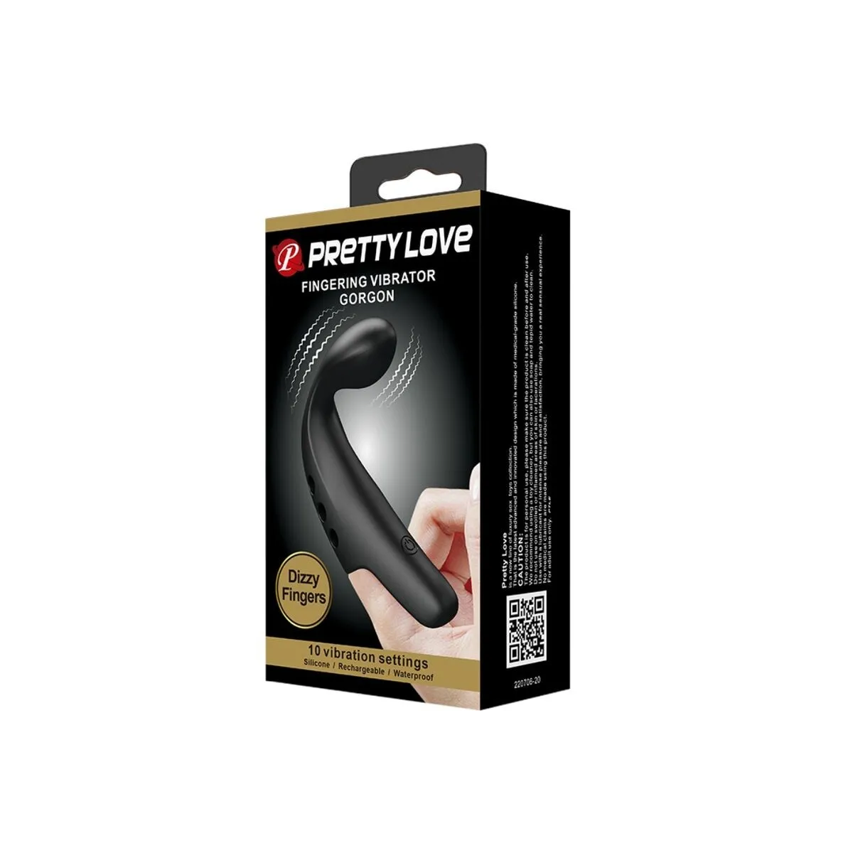 Schwarzer Gorgon-Vibrator-Futsch von Pretty Love Flirtation | Fesselliebe.de