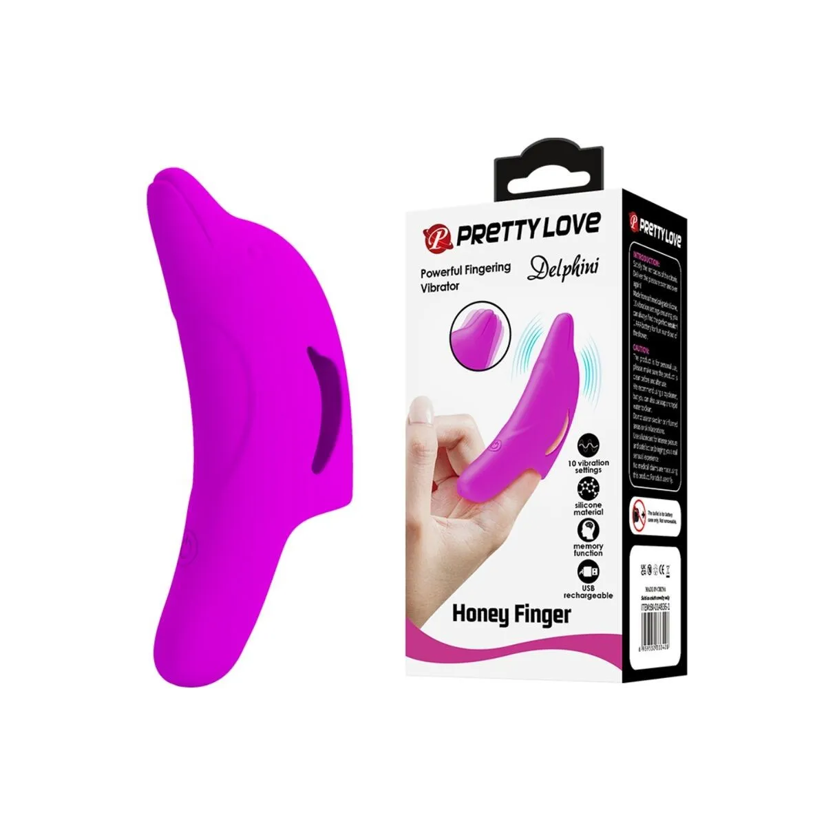 Delphini Leistungsstarker Lila Fingerstimulator von Pretty Love | Fesselliebe.de