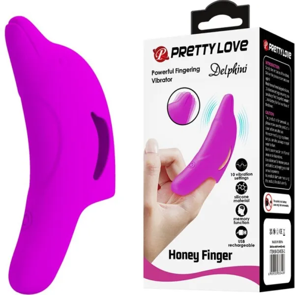 Delphini Leistungsstarker Lila Fingerstimulator von Pretty Love | Fesselliebe.de