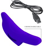 Delphini Leistungsstarker Dunkelblauer Fingerstimulator von Pretty Love | Fesselliebe.de