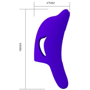 Delphini Leistungsstarker Dunkelblauer Fingerstimulator von Pretty Love