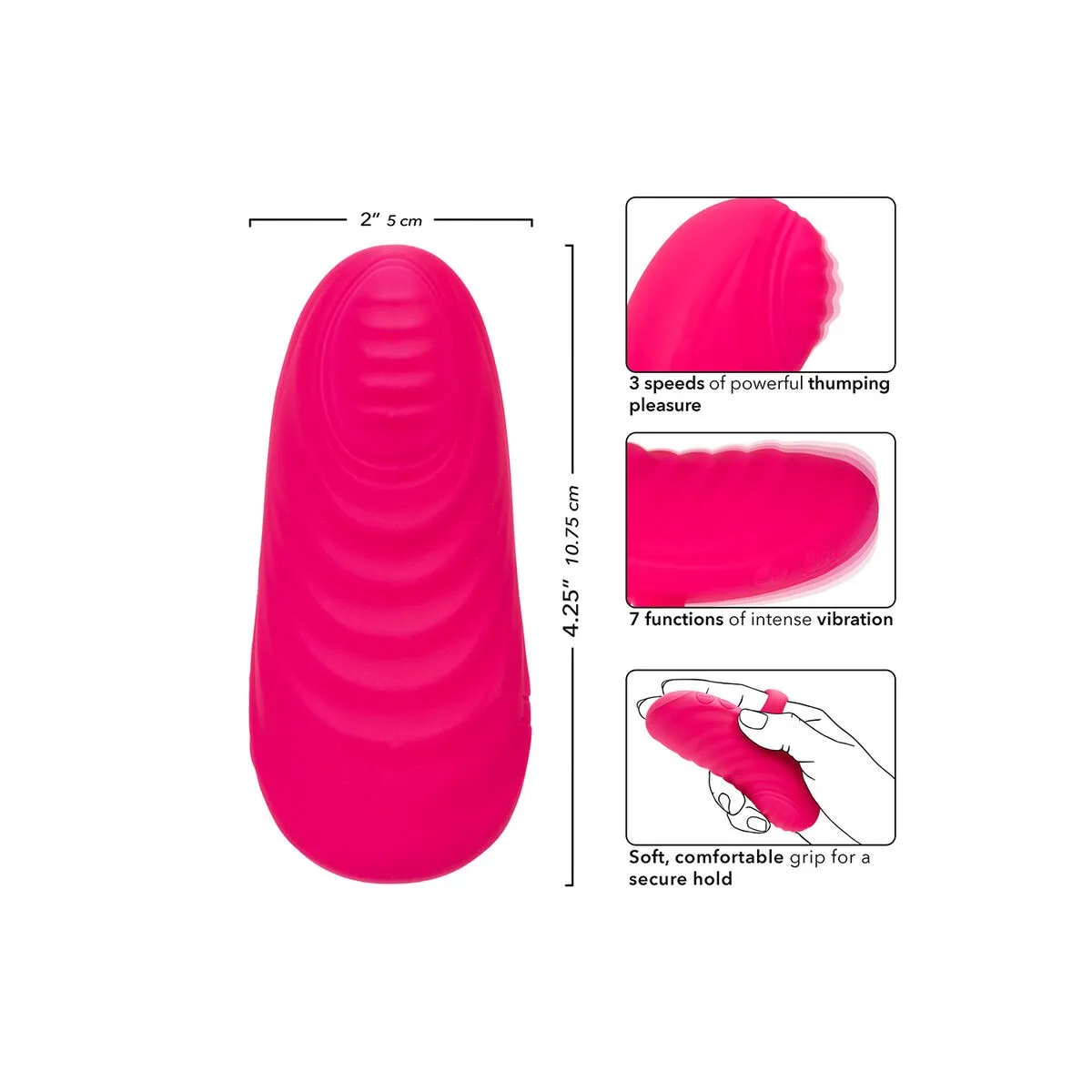 Envy Handmassager mit Rollball, 7 Vibrationen, Rosa von Calexotics | Fesselliebe.de