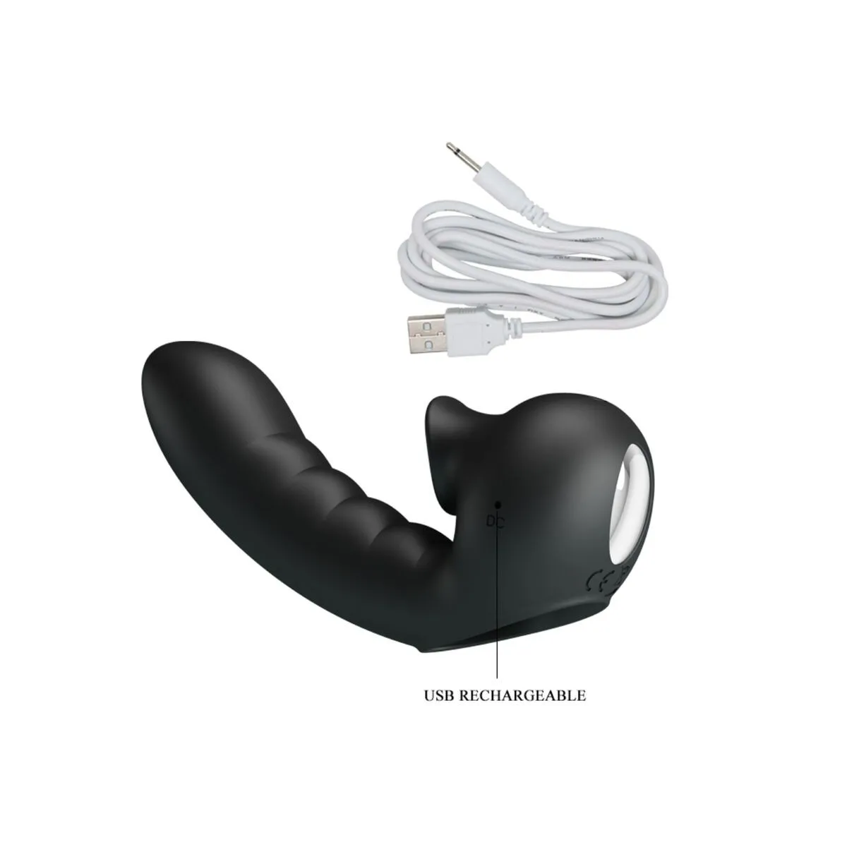 Hobgoblin Vibrierendes Fingerhülle 12 Vibrationen + Klitoris-Stimulator Schwarz von Pretty Love | Fesselliebe.de