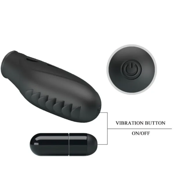 Gilo Silikon-Fingervibrator Schwarz von Pretty Love | Fesselliebe.de