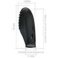 Gilo Silikon-Fingervibrator Schwarz von Pretty Love